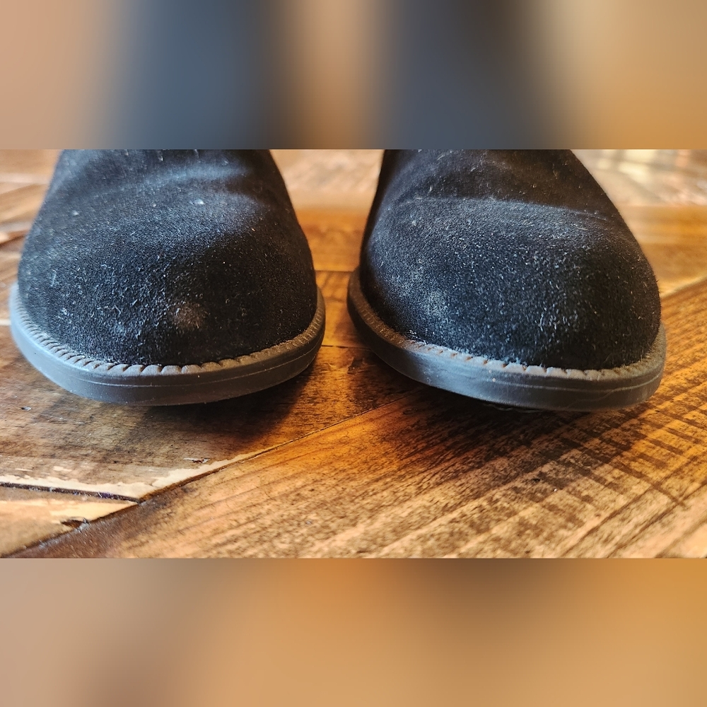 Franco Sarto Black Suede Booties Size 6.5 - Picture 5 of 11